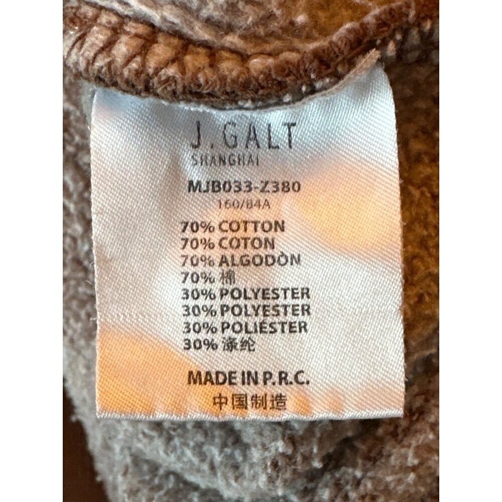 Brown Malibu California Sweatshirt J. Galt 70% Cotton 30% Polyester Size L - Picture 4 of 5